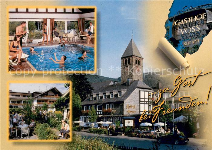Saalhausen Sauerland Landhotel Gasthof Voss Hallenbad Freiterrasse