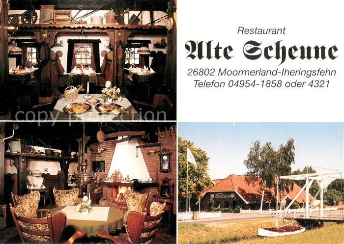Iheringsfehn Restaurant Alte Scheune Gastraeume Ziehbruecke