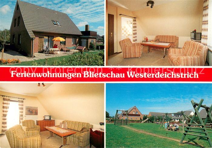 Westerdeichstrich Ferienwohnung Blietschau Gaestezimmer Bungalows Spielplatz