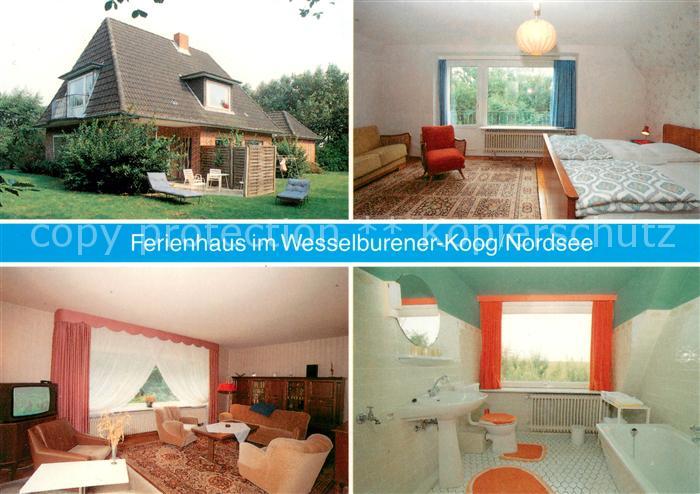 Wesselburenerkoog Ferienhaus Gaestezimmer Badezimmer