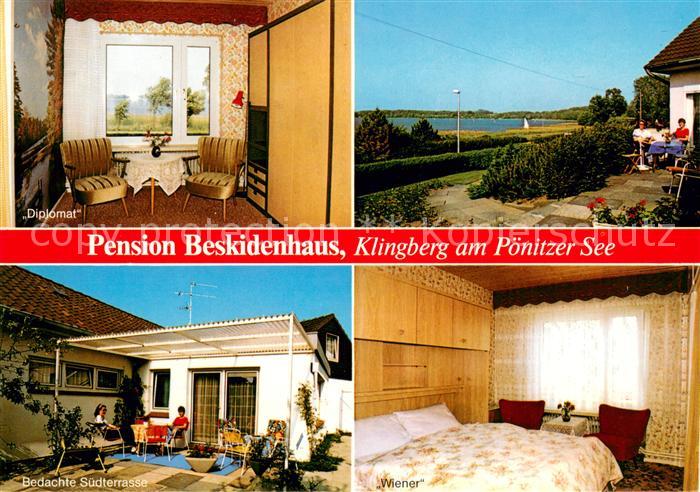 Klingberg Pension Beskidenhaus am Poenitzer See Diplomat Suedterrasse Wiener