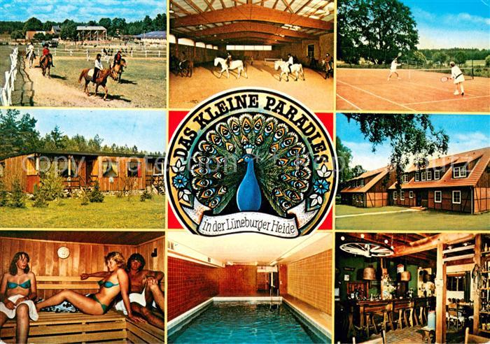 Sarenseck Ferienclub Lueneburger Heide Reitplatz Reithalle Tennisplatz Bungalows