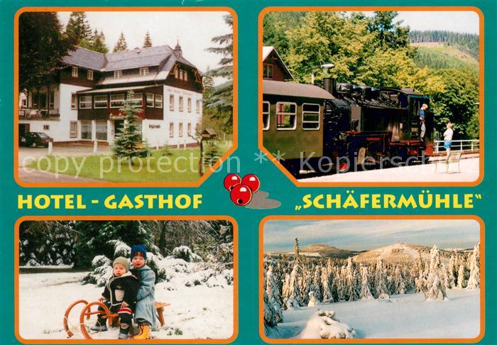 Waldbaerenburg Hotel Gasthof Schaefermuehle Bahn Schlittenfahrt Panorama
