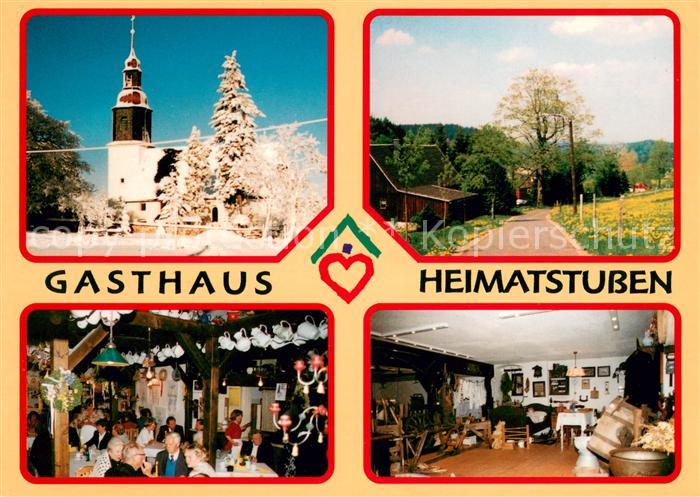 Schellerhau Gasthaus Heimatstuben Gastraeume Kirche Panorama