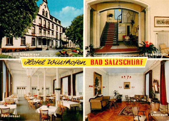 Bad Salzschlirf Hotel Wuesthofen Eingangshalle Speisesaal Leseraum