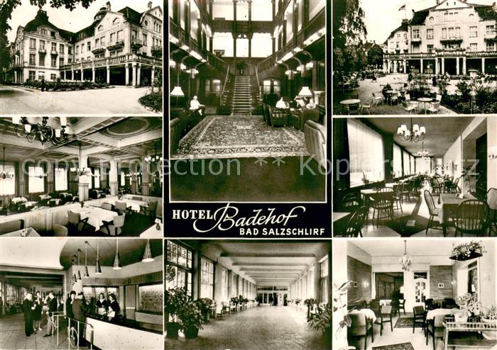 Bad Salzschlirf Hotel Badehof Gastraeume Bar Treppenaufgang Foyer