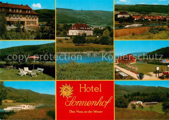 Reinhardshagen Hotel Sonnenhof Haus an der Weser Panorama Teilansichten