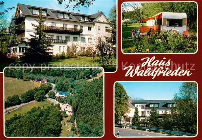 Bielstein Haus Waldfrieden Fliegeraufnahme Camping