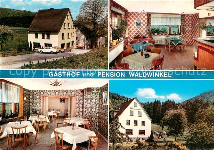 Boenkhausen Gasthof Pension Waldwinkel Gastraeume Panorama
