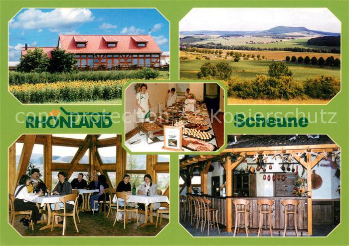 Dermbach Thueringen Rhoen Rhoenland Scheune Panorama Gaststube Bar