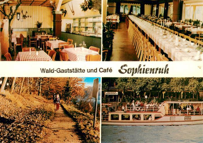 Peine Wald Gaststaette und Cafe Sophienruh Gastraeume Fahrgastschiff Waldweg