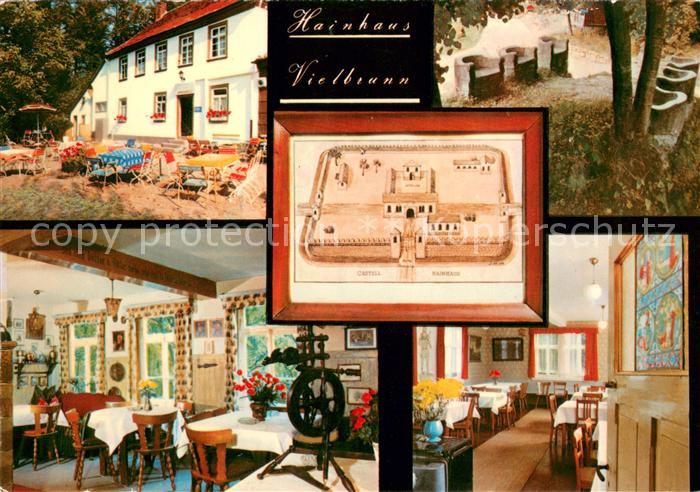 Vielbrunn Waldgaststaette Pension Hainhaus Gastraeume Terrasse