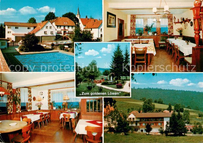 Guettersbach Gasthaus Pension Zum goldenen Loewen Gastraeume Schwimmbad