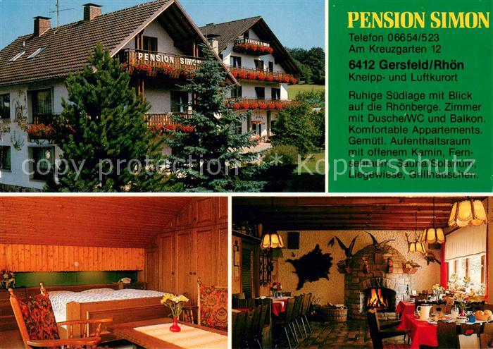 Gersfeld Rhoen Pension Simon Gaststube Zimmer