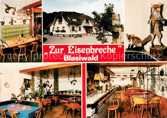 Blasiwald Gasthaus Pension Zur Eisenbreche Gastraeume Theke Fuechse