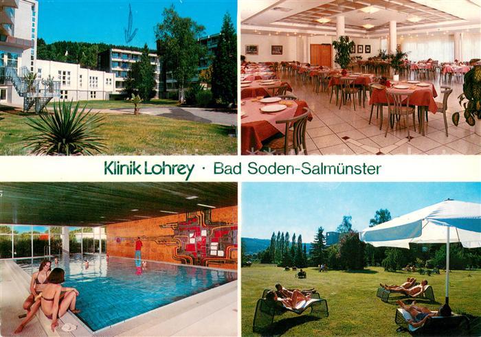 Bad Soden-Salmuenster Klinik Lohrey Speisesaal Hallenbad Liegewiese
