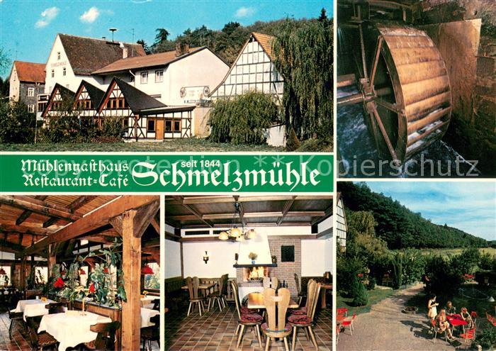 Lollar Muehlengasthaus Restaurant Schmelzmuehle Gastraeume Muehlrad Terrasse