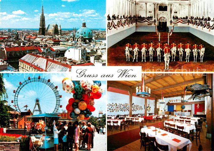 Wien Stephansdom Riesenrad im Prater Spanische Reitschule Schlaraffenburg zu Vin