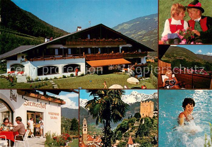 Riffian Meran Hotel Zirmer Hof Terrasse Panorama Kinder Pool