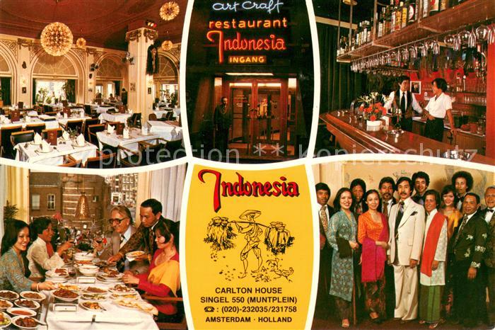 Amsterdam Niederlande Art Craft Restaurant Indonesia Carlton House