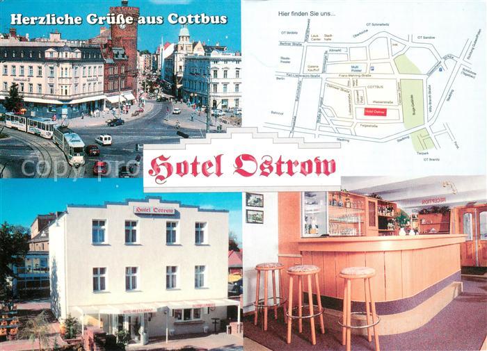 Cottbus Hotel Ostrow Bar Innenstadt Strassenbahn Stadtplan