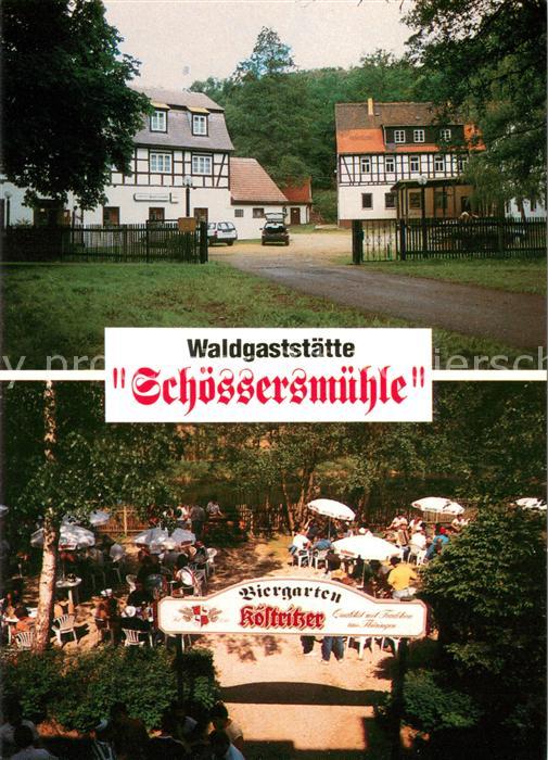 Eisenberg Thueringen Waldgaststaette Schoessersmuehle Biergarten