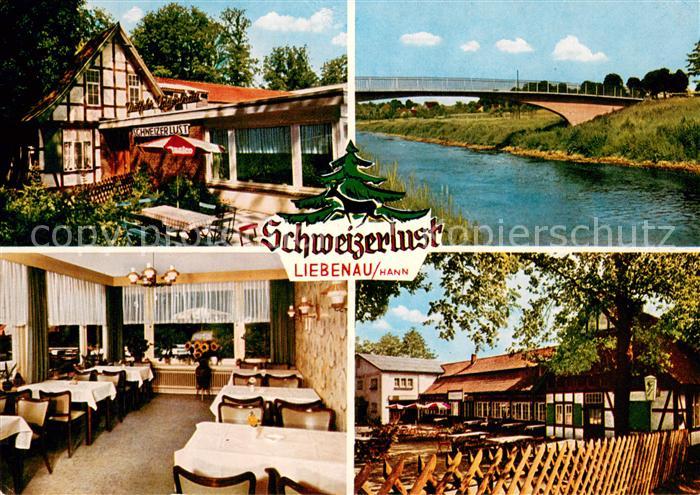 Liebenau Nienburg Waldgaststaette Schweizerlust Gaststube Bruecke