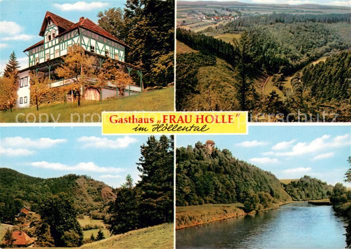 Abterode Gasthaus Frau Holle im Hoellental Fliegeraufnahme