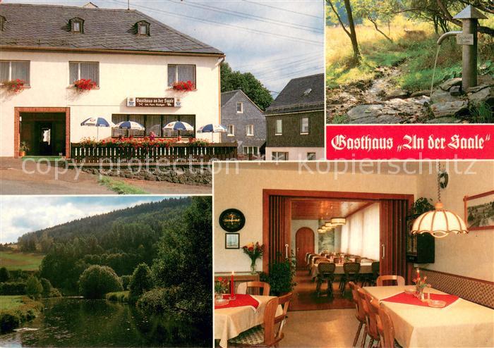 Pottiga Gasthaus An der Saale Brunnen Gaststube Panorama