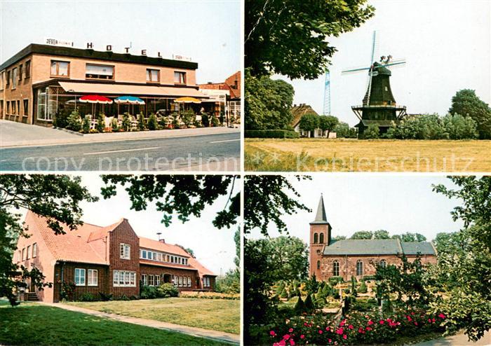 Abbehausen Hotel Restaurant Cafe Venema Muehle Kirche