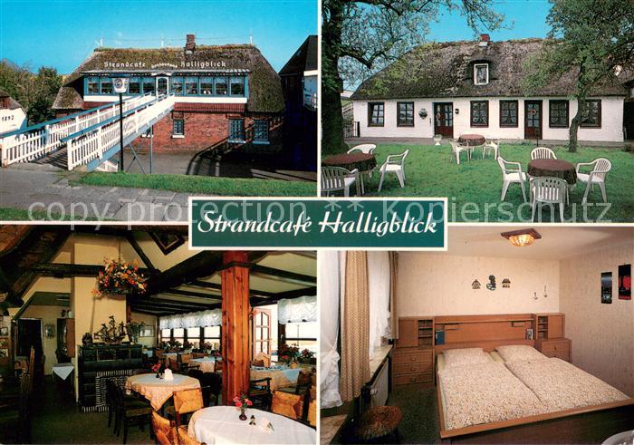 Nordstrand Strandcafe Halligblick Garten Gastraum Zimmer