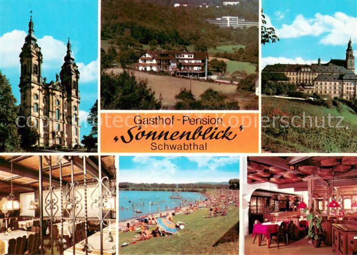 Schwabthal Kirche Gasthof Pension Sonnenblick Strand Gastraum
