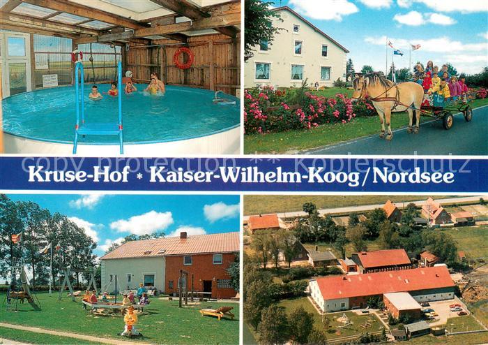 Kaiser-Wilhelm-Koog Kruse Hof Ferienwohnungen Hallenbad Kinderspielplatz Ponywag