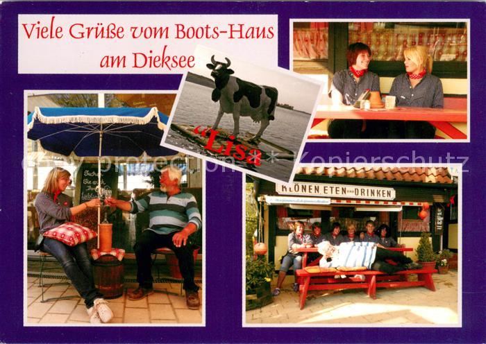 Malente-Gremsmuehlen Bootshaus am Dieksee Kuh Lisa