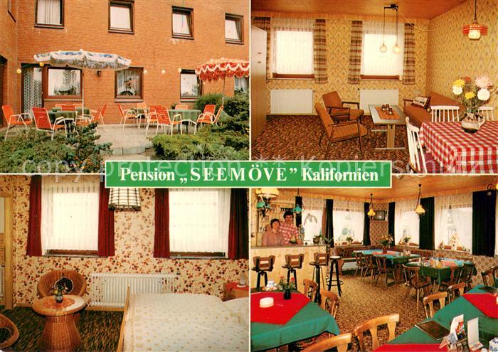 Kalifornien Ostseebad Pension Seemoeve Gastraum Terrasse