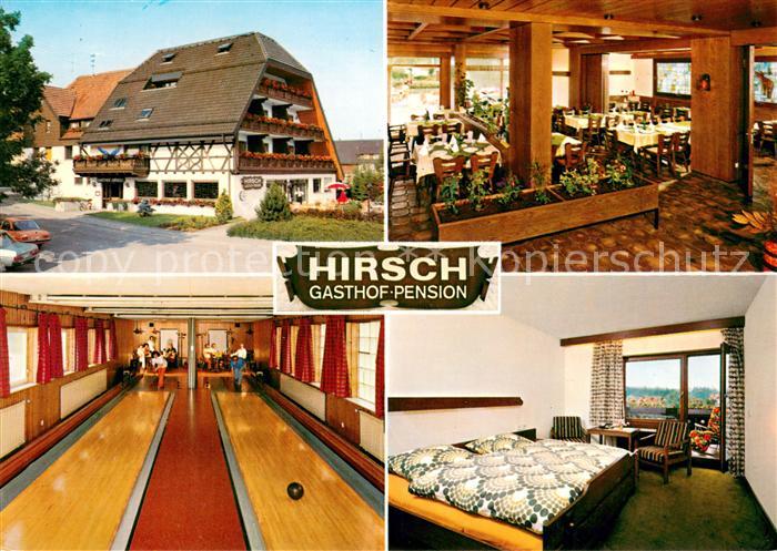 Langenbrand Schoemberg Gasthof Pension Hirsch Restaurant Fremdenzimmer Kegelbahn