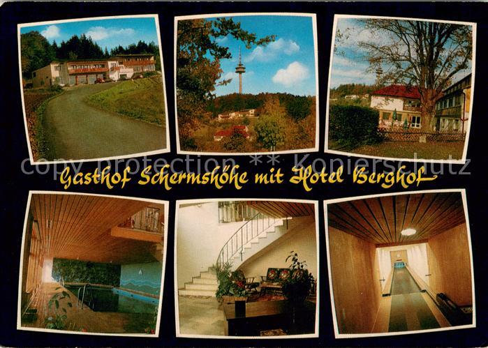 Schermshoehe Gasthof Schermshoehe mit Hotel Berghof Fraenkische Schweiz Sender