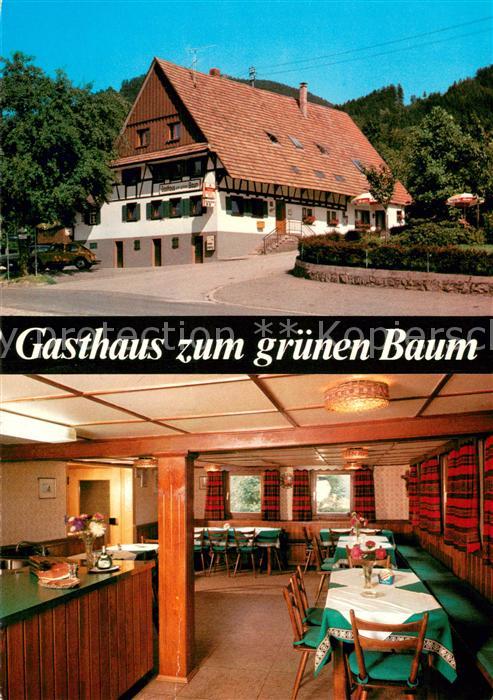 Grimmerswald Gasthaus zum gruenen Baum Gastraum im Schwarzwald