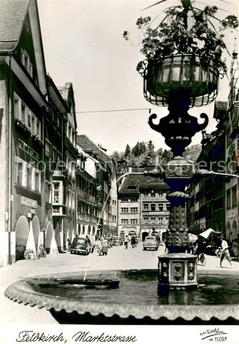 Feldkirch Vorarlberg Marktstrasse Brunnen Altstadt