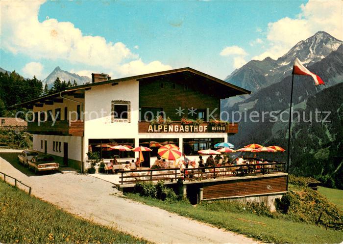 Finkenberg Tirol Alpengasthof Astegg Terrasse Alpen