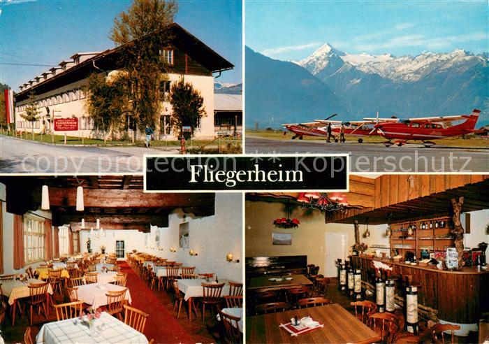 Zell See Gasthof Restaurant Fliegerheim Motorflugzeuge Alpen