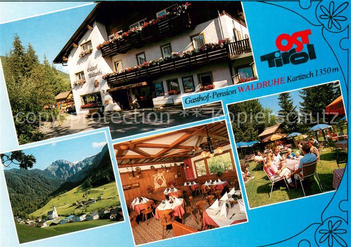 Kartitsch Gasthof Pension Waldruhe Garten Terrasse Landschaftspanorama Alpen