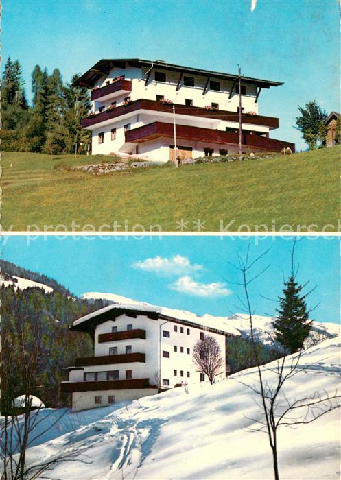 Auffach Pension Haus Feldalm im Sommer und im Winter