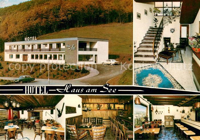 Stadtkyll Hotel Haus am See Restaurant Bar Treppenaufgang