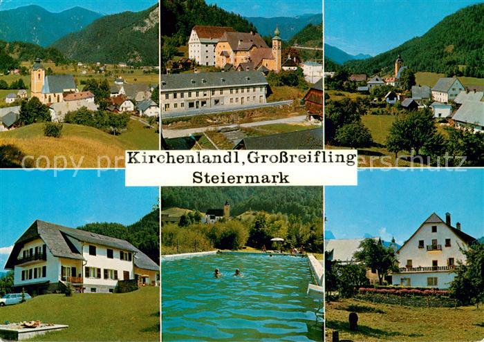 Kirchenlandl Grossreifling Teilansichten Steweag-Haus Schwimmbad Gasthof