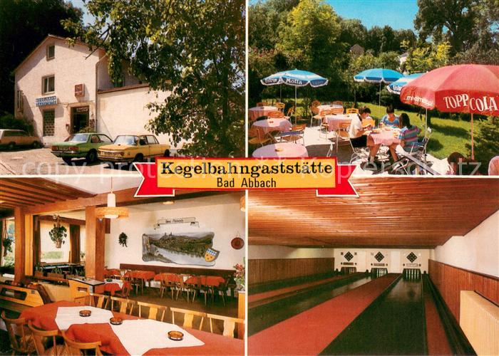 Bad Abbach Kegelbahngaststaette Schwoegler Restaurant Terrasse Kegelbahn