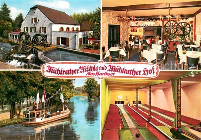 Amern Muehlrather Muehle Muehlrather Hof Wasserrad Restaurant Kegelbahn Bootsfah