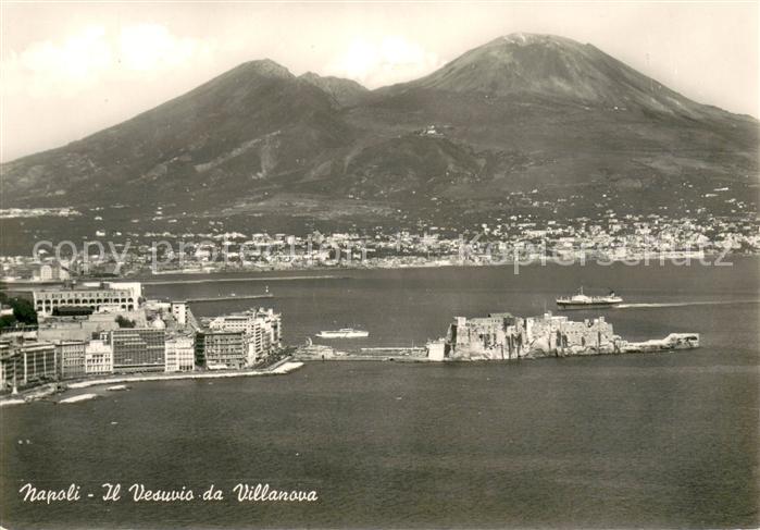 Napoli Neapel Il Vesuvio da Villanova