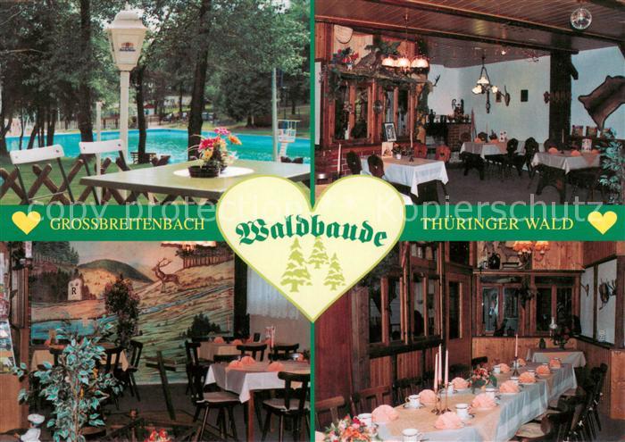 Grossbreitenbach Thueringen Restaurant Waldbaude Freibad