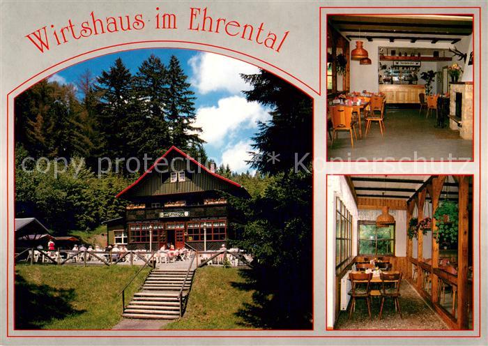 Schmalkalden Thueringen Wirtshaus im Ehrental Gaststube Terrasse